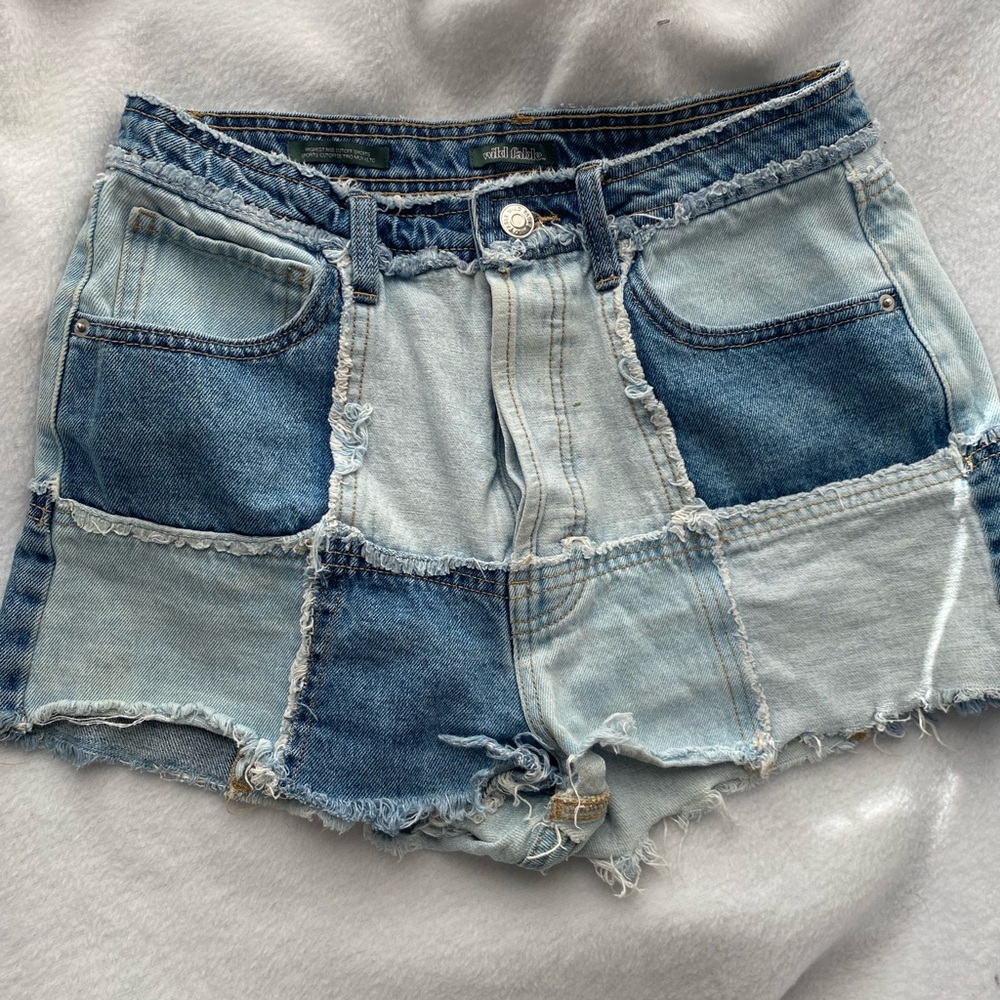 Patchwork Jean shorts size 4